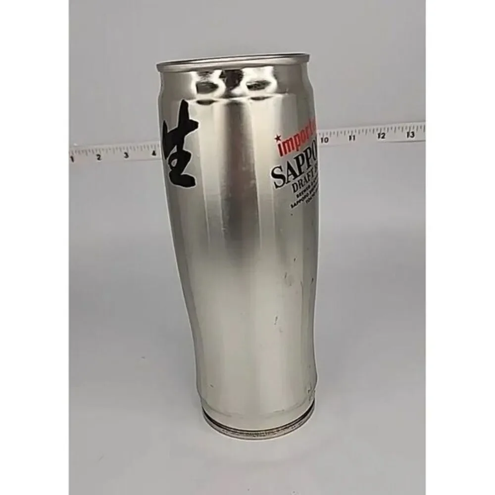 VINTAGE IMPORTED SAPPORO DRAFT BEER EMPTY TIN CAN‎ TOKYO JAPAN 22 OZ.